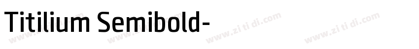 Titilium Semibold字体转换